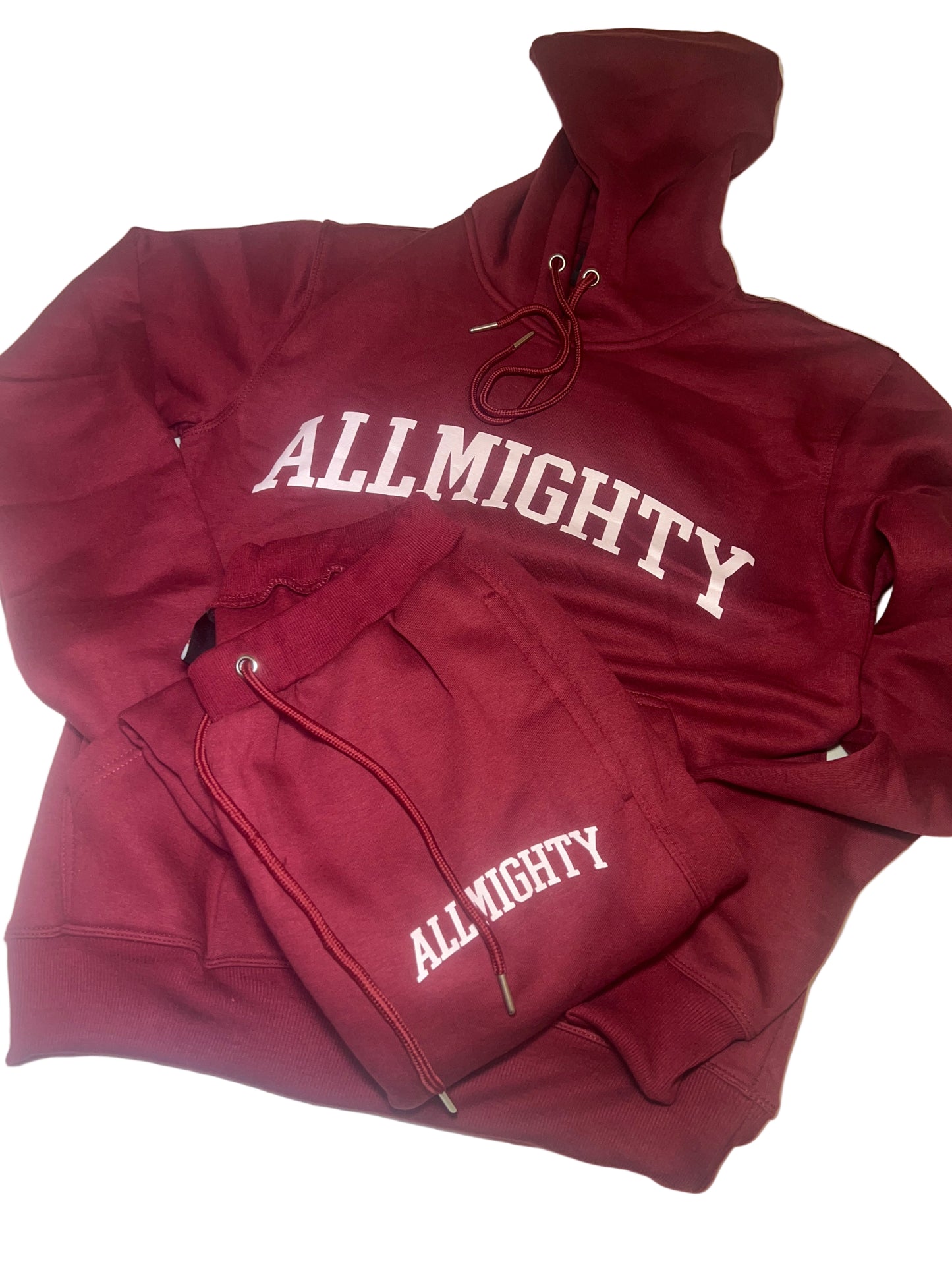 ALLMIGHTY BURGUNDY SWEATSUIT